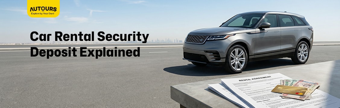 Customer reviewing car rental security deposit